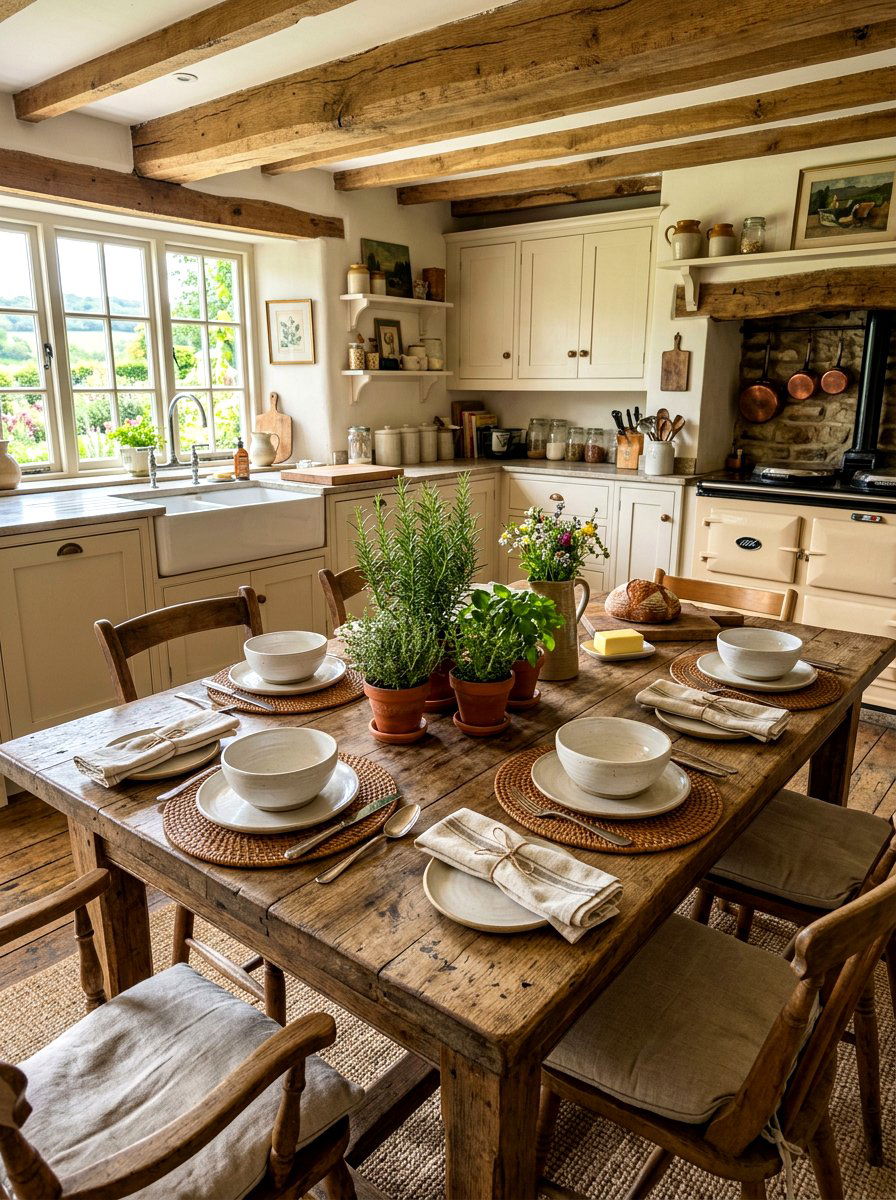 Rustic Farmhouse Table - 30 everyday table setting ideas