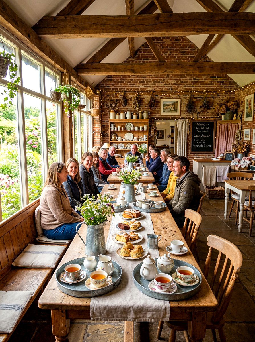 Rustic Farmhouse Tea Room - 30 tea party dining room ideas