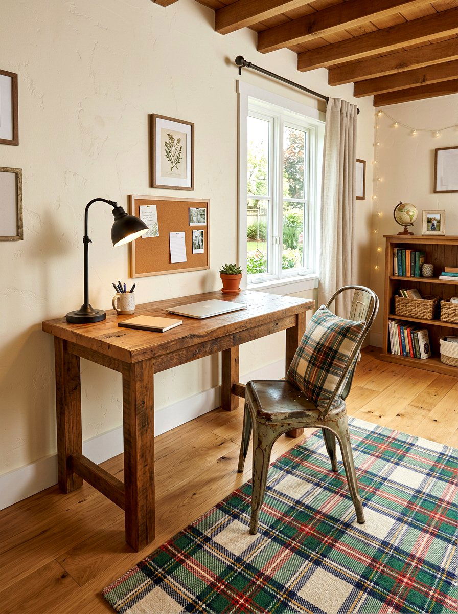 Rustic Farmhouse Teen Desk - 30 teen bedroom desk ideas