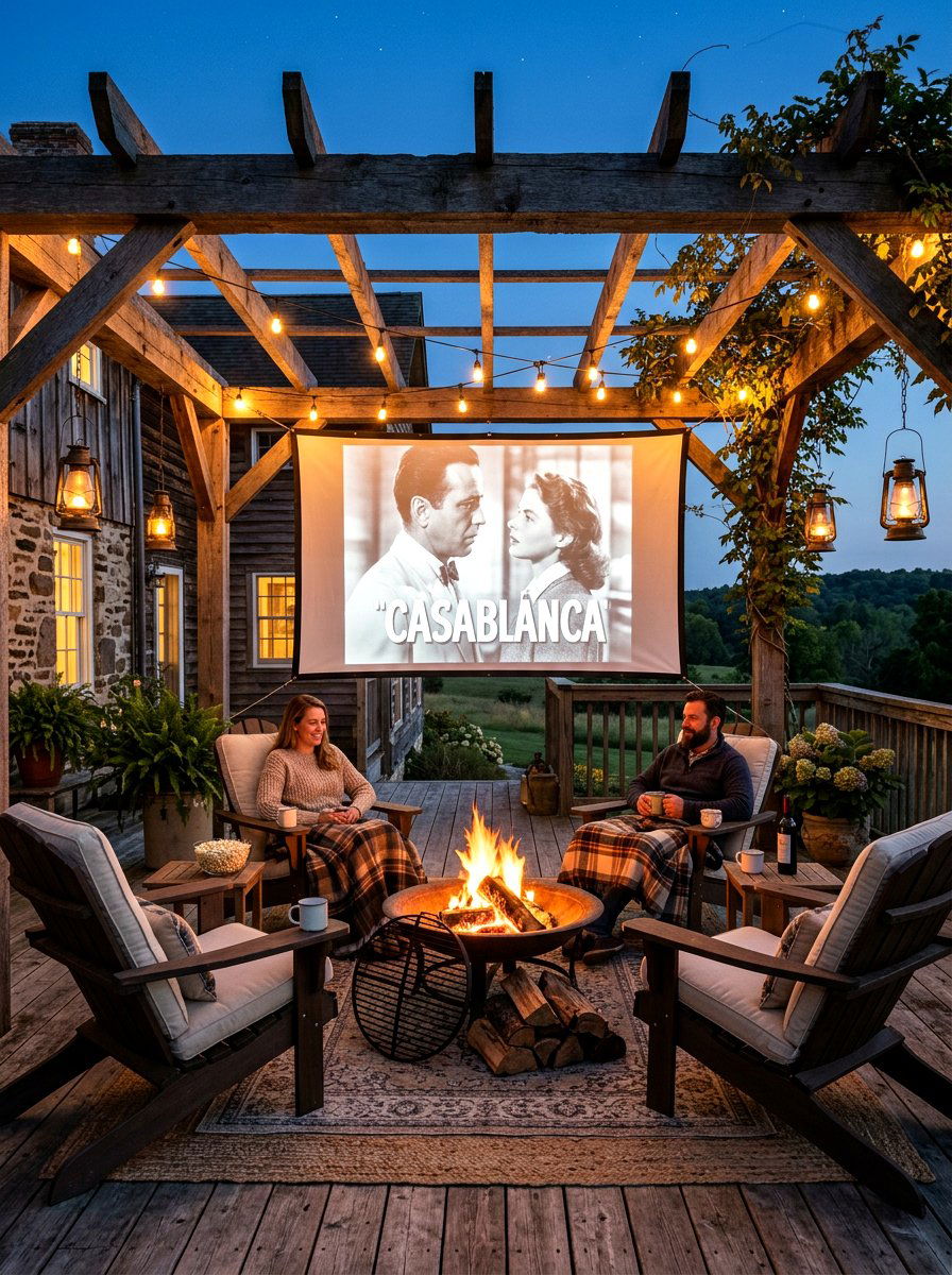 30 Outdoor Movie Patio Ideas for Cozy Cinema Vibes at Home