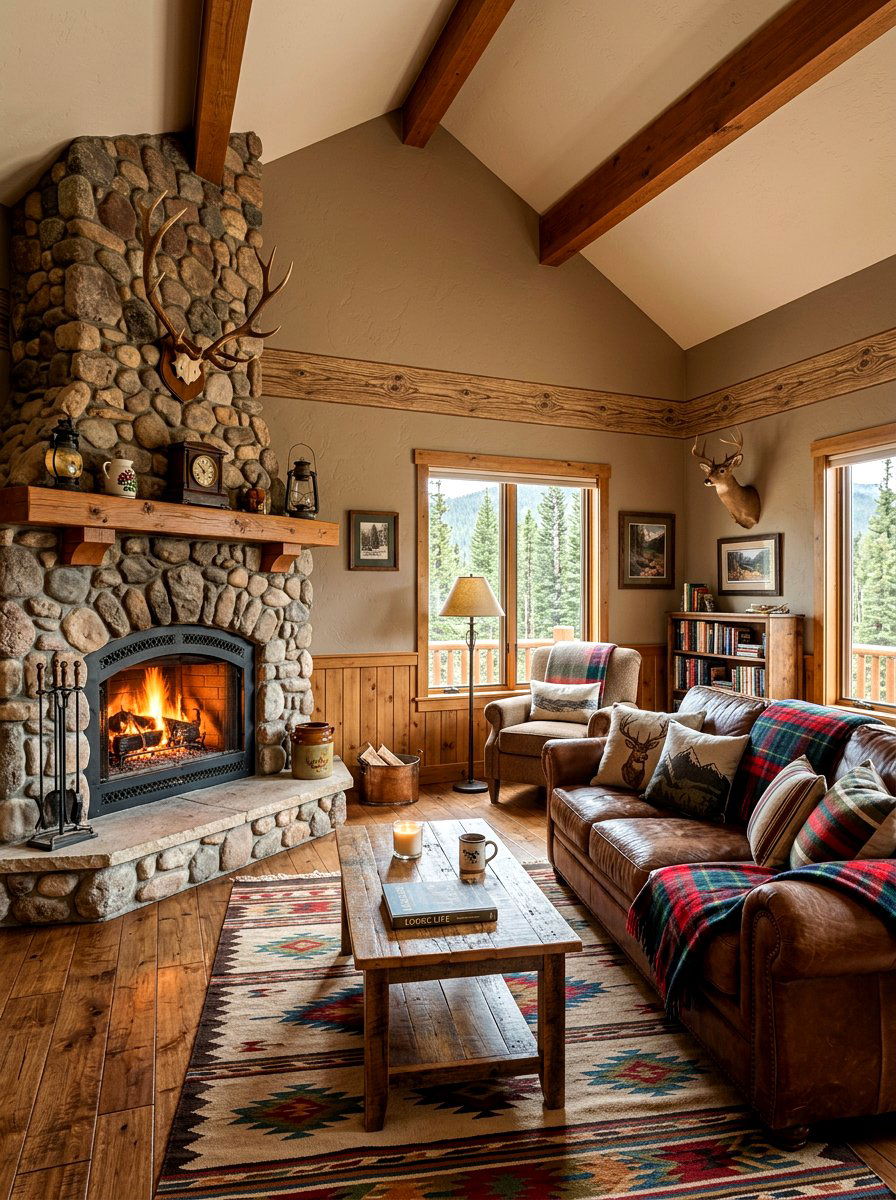 Rustic Faux Wood Border - 30 wallpaper border ideas