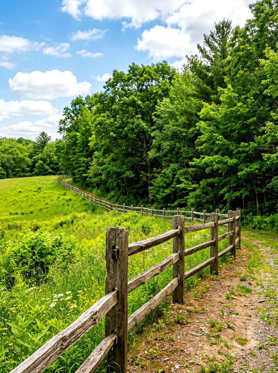 Rustic Fence - 30 woodland garden ideas
