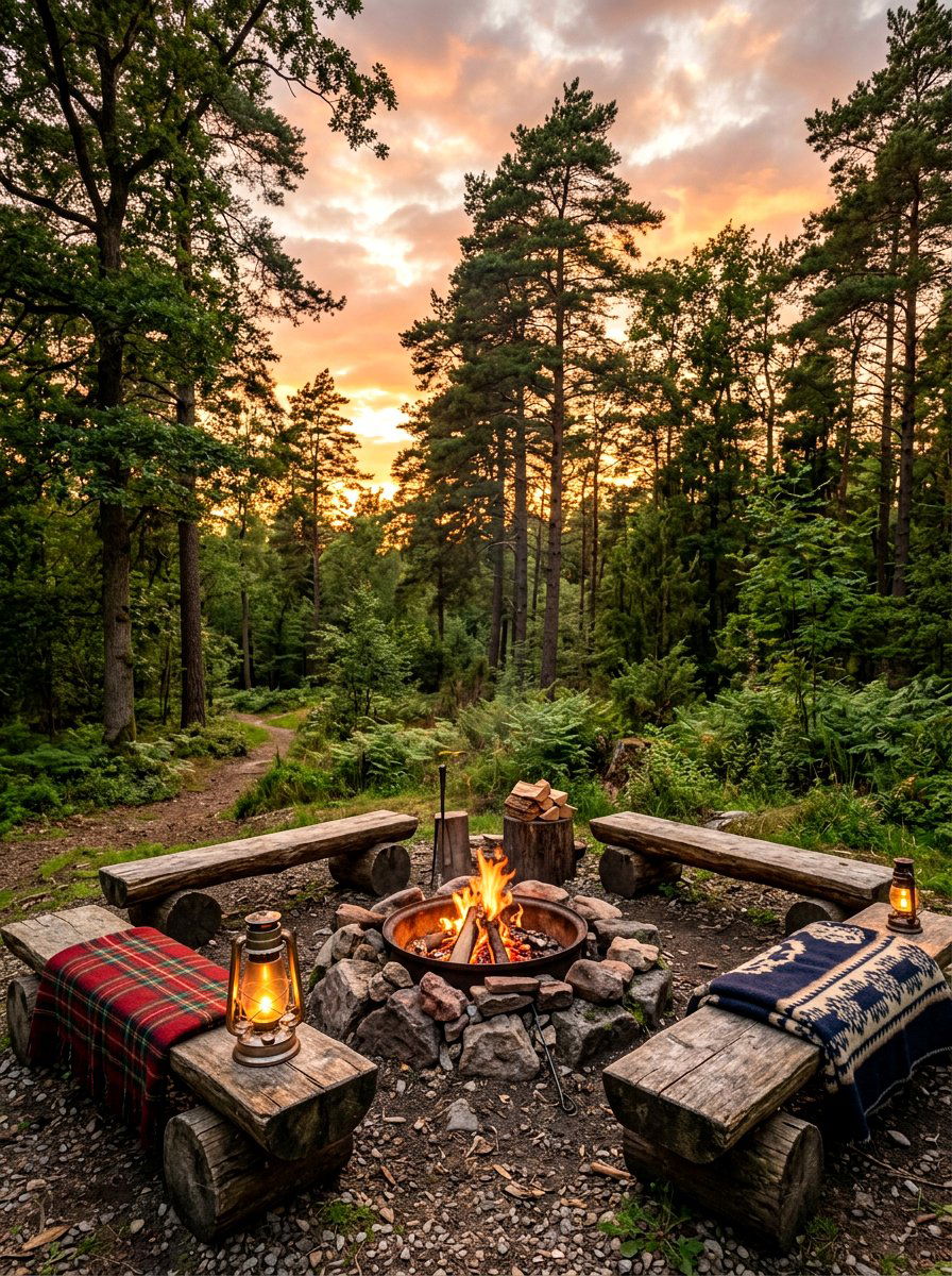 Rustic Fire Pit - 30 cozy fire pit ideas
