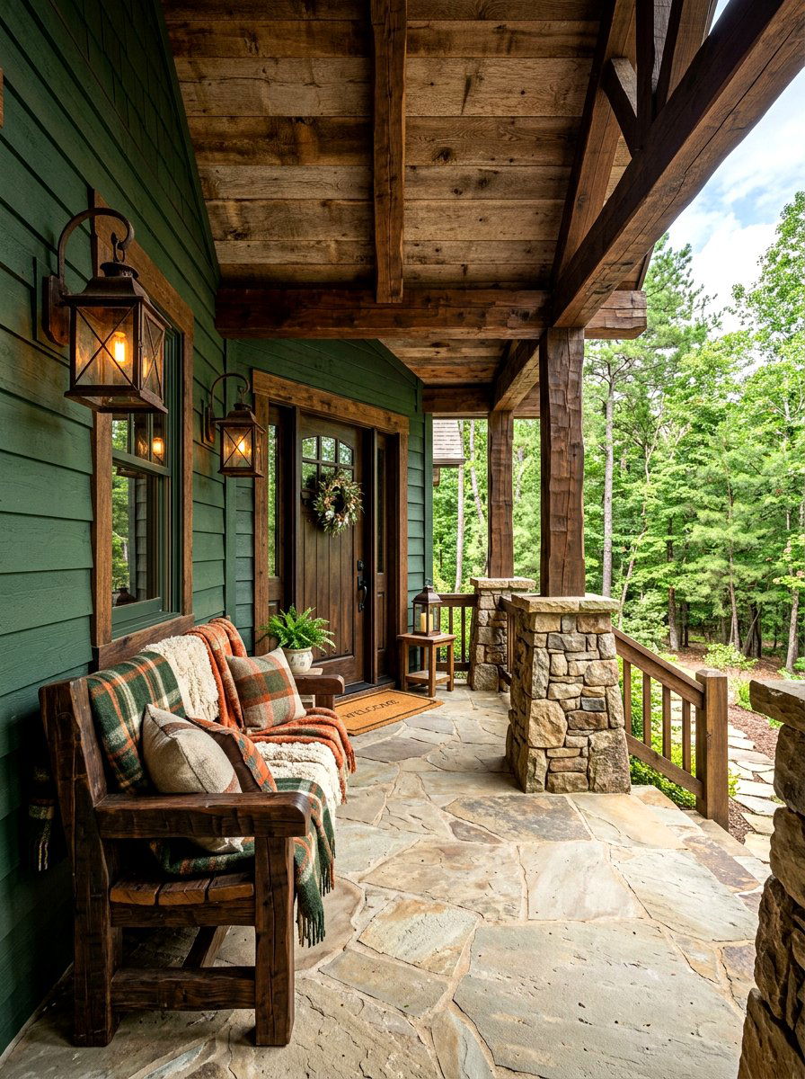 Rustic Front Porch - 30 front porch entry ideas