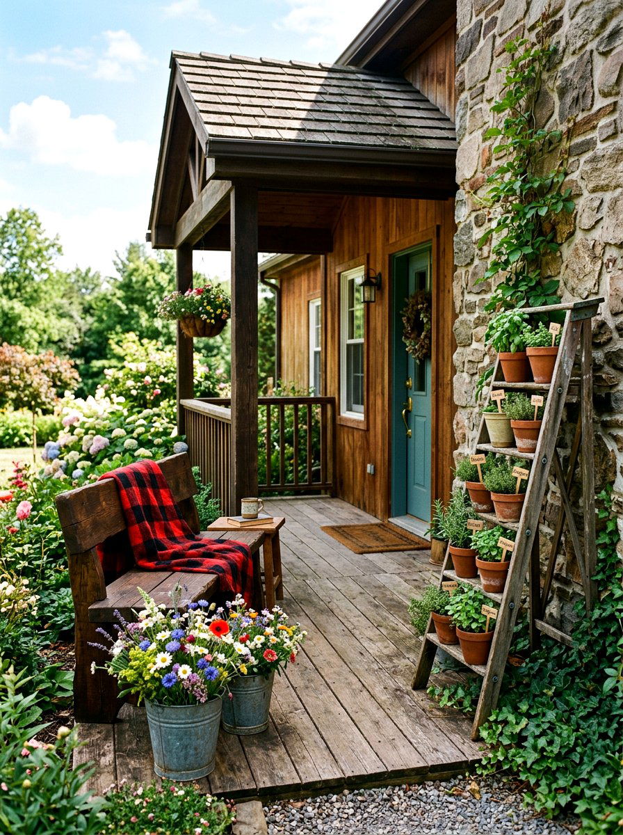 Rustic Front Porch Decor - 30 charming front porch ideas aesthetic