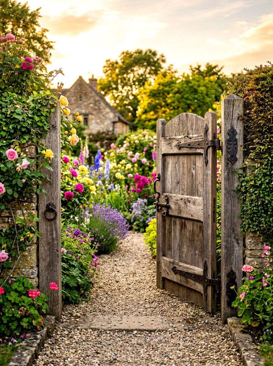 Rustic Garden Gate - 30 rustic fence ideas