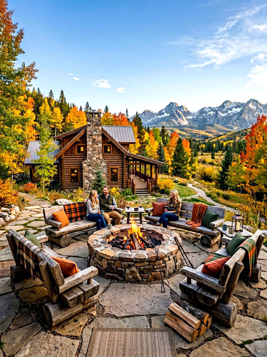 Rustic Gas Fire Pit - 30 gas fire pit ideas