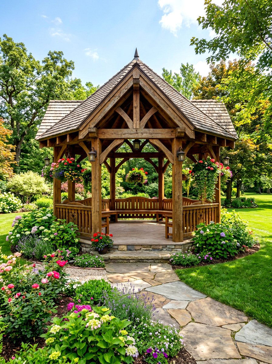 Rustic Gazebo Pavilion - 30 rustic pavilion ideas
