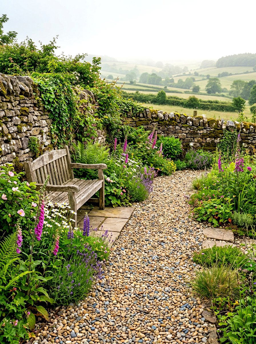 Rustic Gravel Retreat - 30 gravel backyard ideas