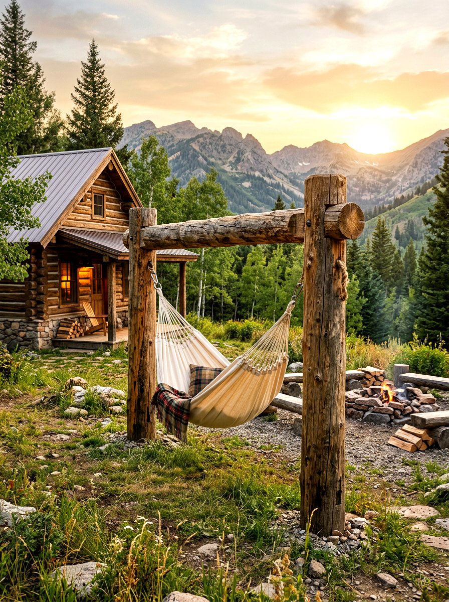 Rustic Hammock Stand - 30 hammock stand garden ideas