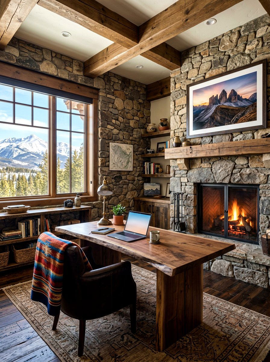 Rustic Home Office - 30 masculine office ideas