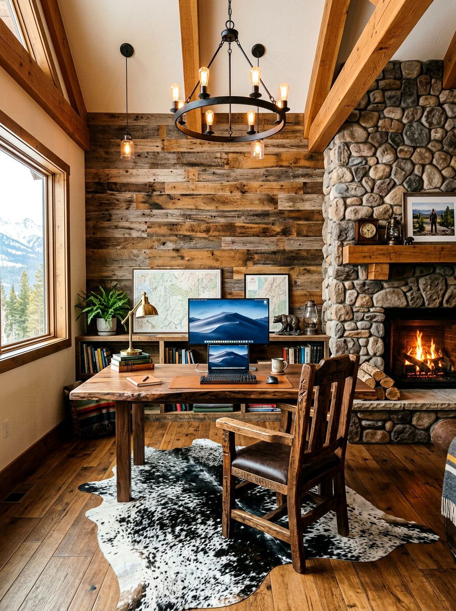 Rustic Home Office - 30 Pinterest home office ideas