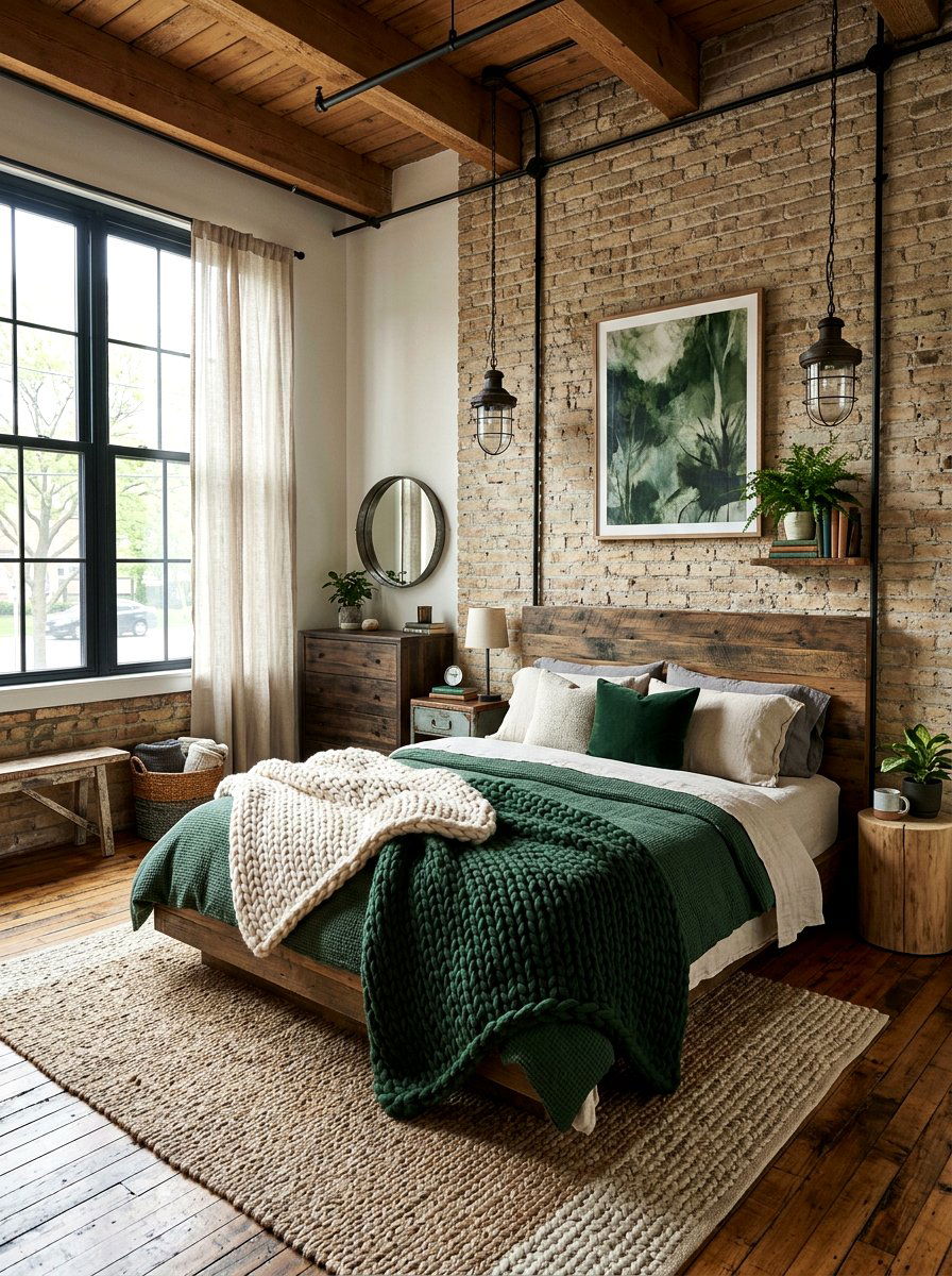 Rustic Industrial Eclectic Bedroom - 30 eclectic bedroom ideas