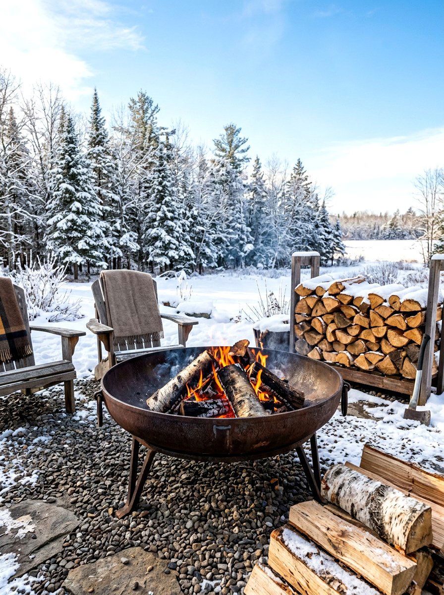 Rustic Iron Fire Pit - 30 portable fire pit ideas