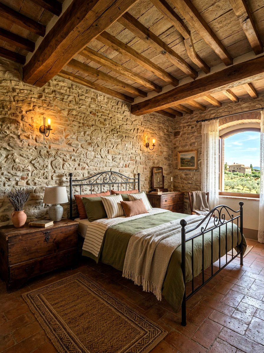 Rustic Italian Farmhouse Bedroom - 30 resort bedroom ideas