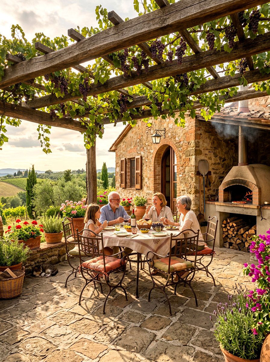 Rustic Italian Stone Porch - 30 villa patio styling ideas