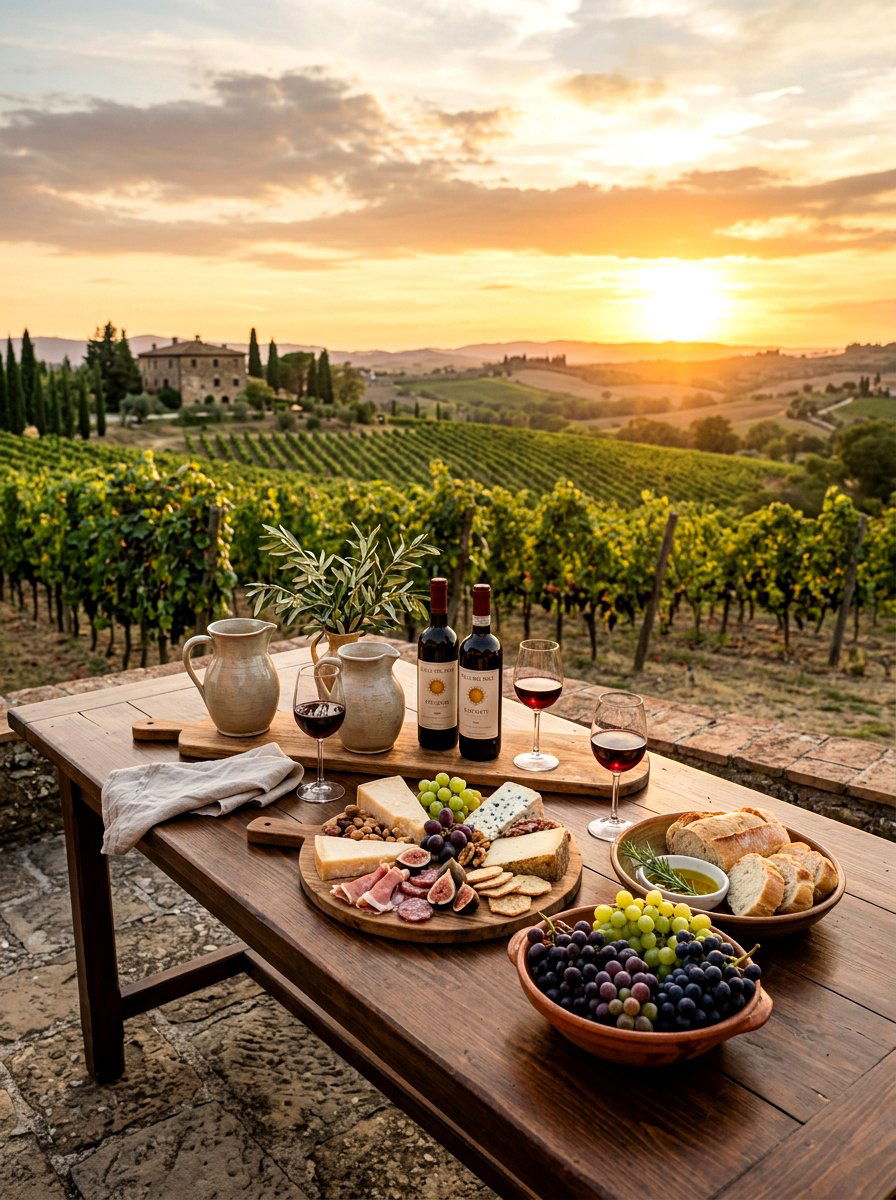Rustic Italian vineyard table - 30 vintage tablescape ideas