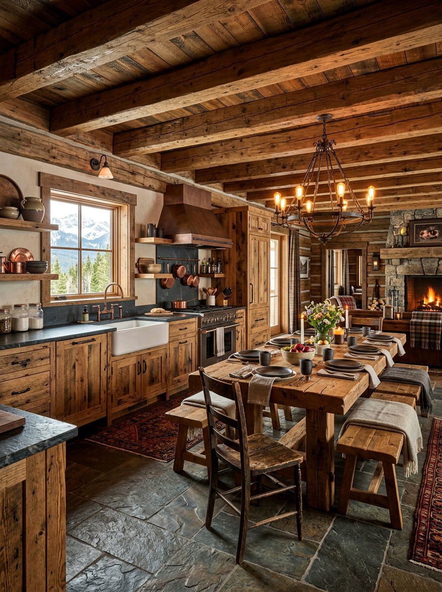 Rustic Kitchen Dining Area - 30 kitchen dining combo ideas