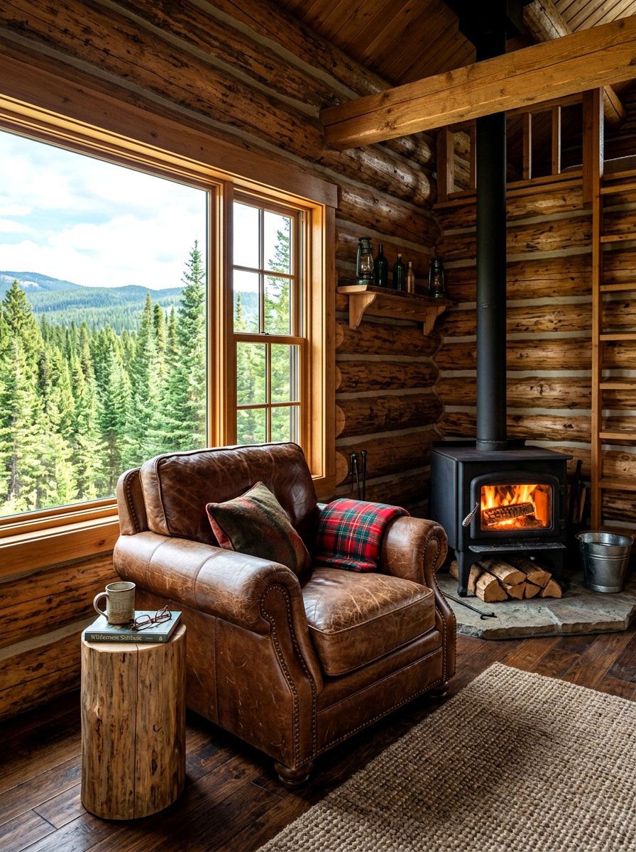 Rustic Leather Chair Cabin - 30 leather accent chair ideas