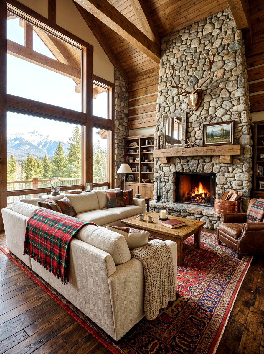 Rustic Living Room Cream Sofa - 30 cream sofa living room ideas