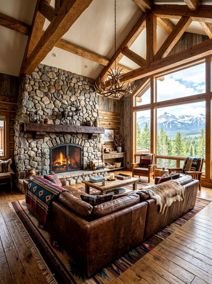 Rustic Living Room Furniture - 30 lodge decor ideas