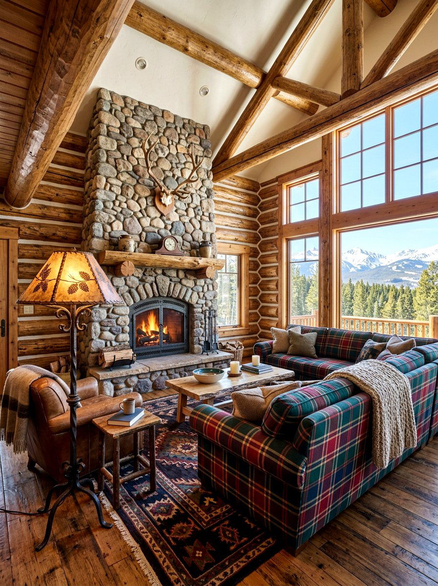 Rustic Living Room Lighting - 30 lamp lit living room ideas