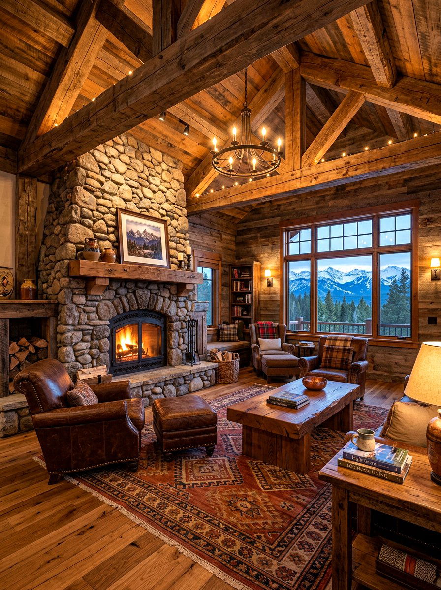 Rustic Living Room - 30 cozy living room ideas