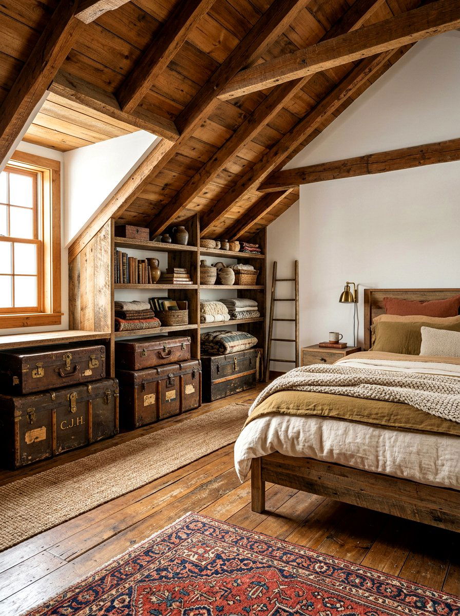 Rustic Loft Storage - 30 eaves storage ideas