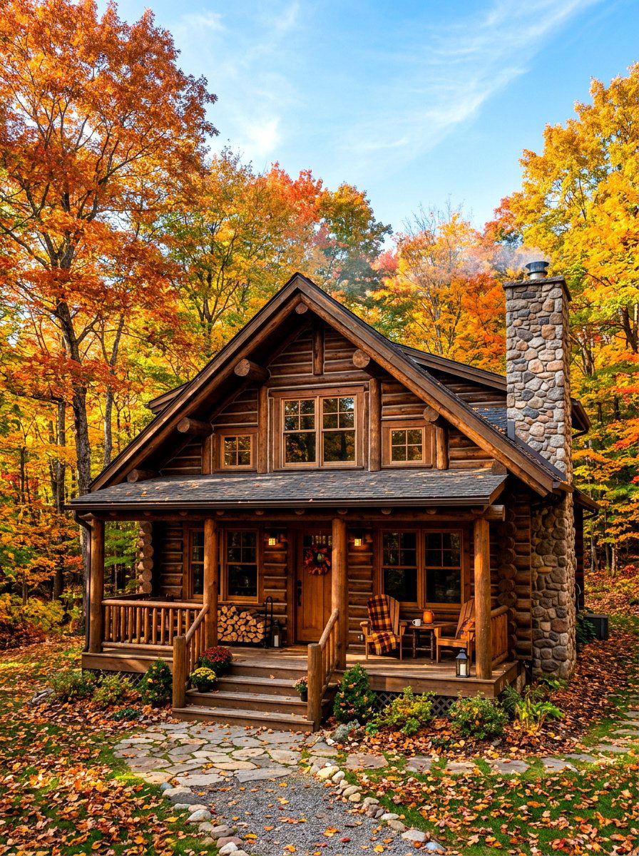 Rustic Log Cabin - 30 mountain house exterior ideas
