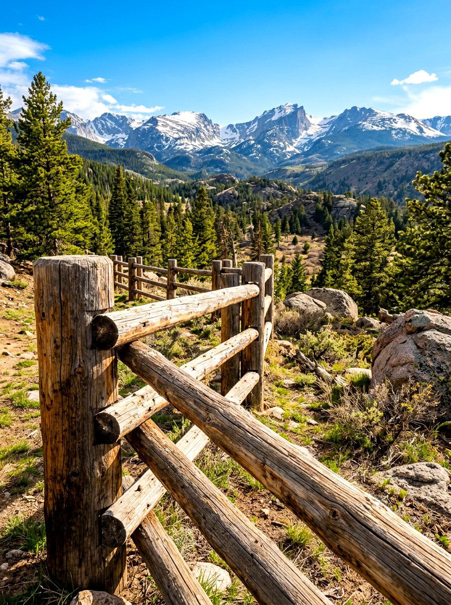 Rustic Log Rail - 30 decorative fence ideas