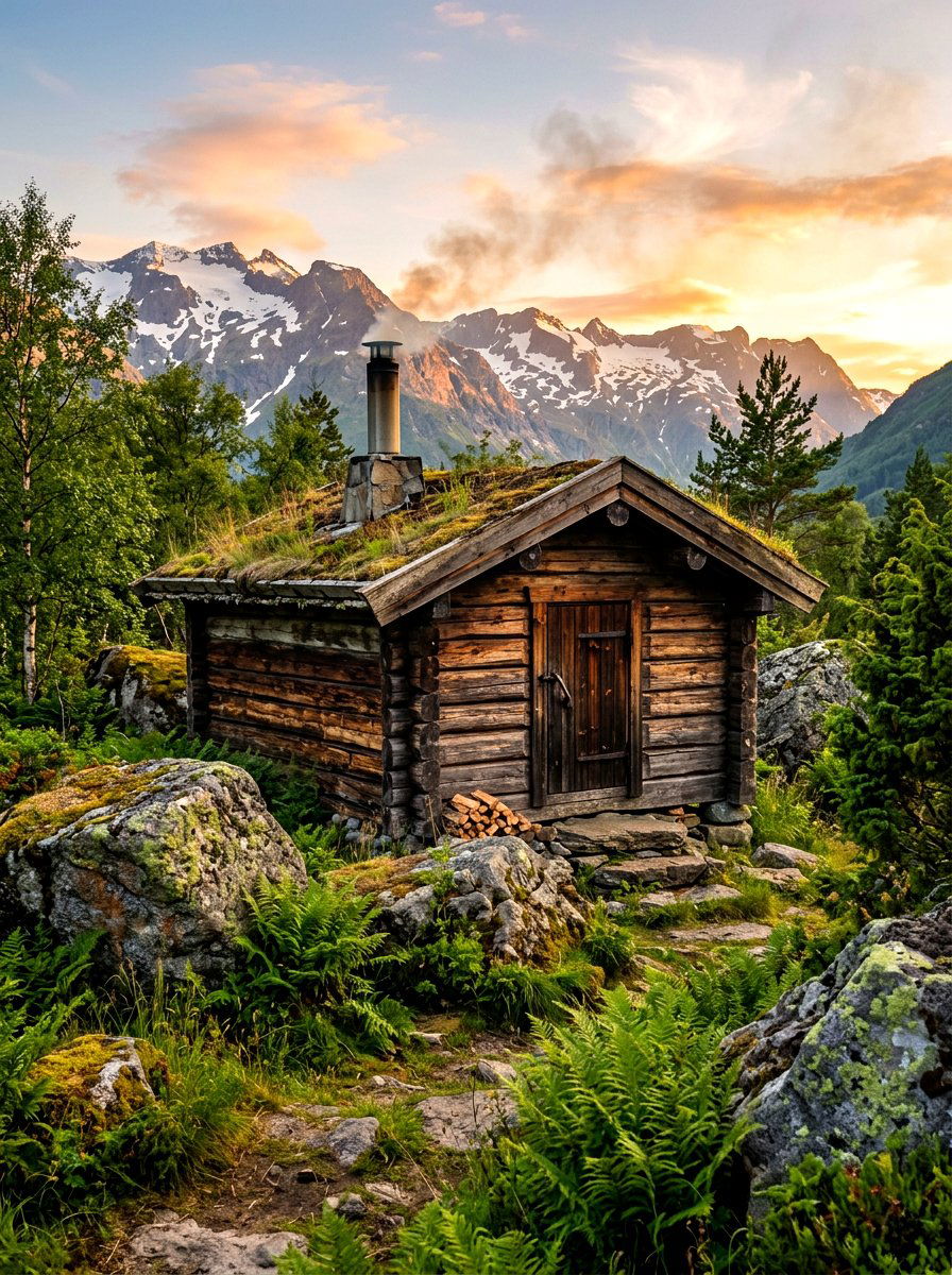 Rustic Log Sauna - 30 backyard sauna ideas