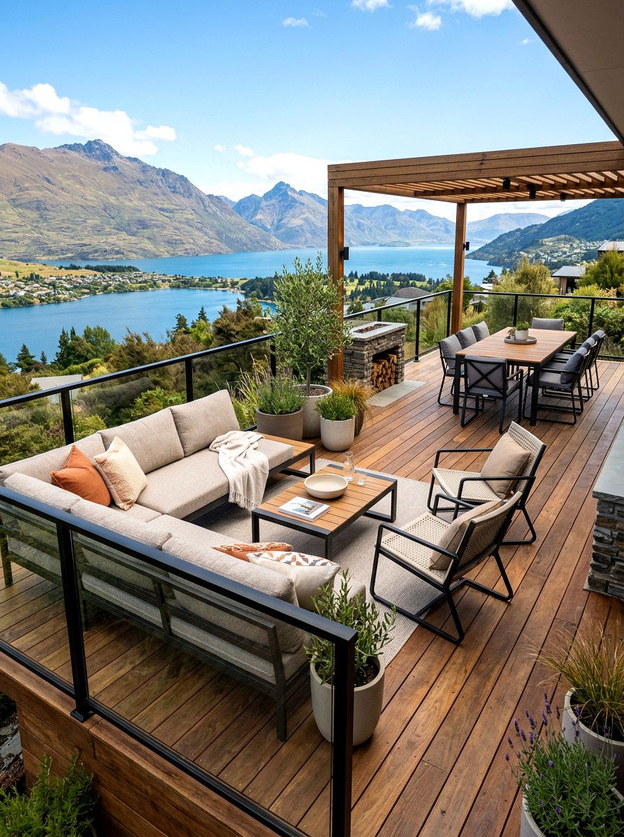 Rustic Modern Deck - 30 rustic deck ideas