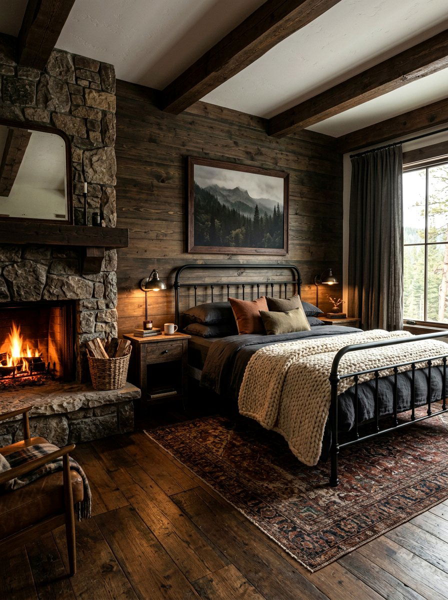 Rustic Moody Bedroom - 30 moody bedroom ideas