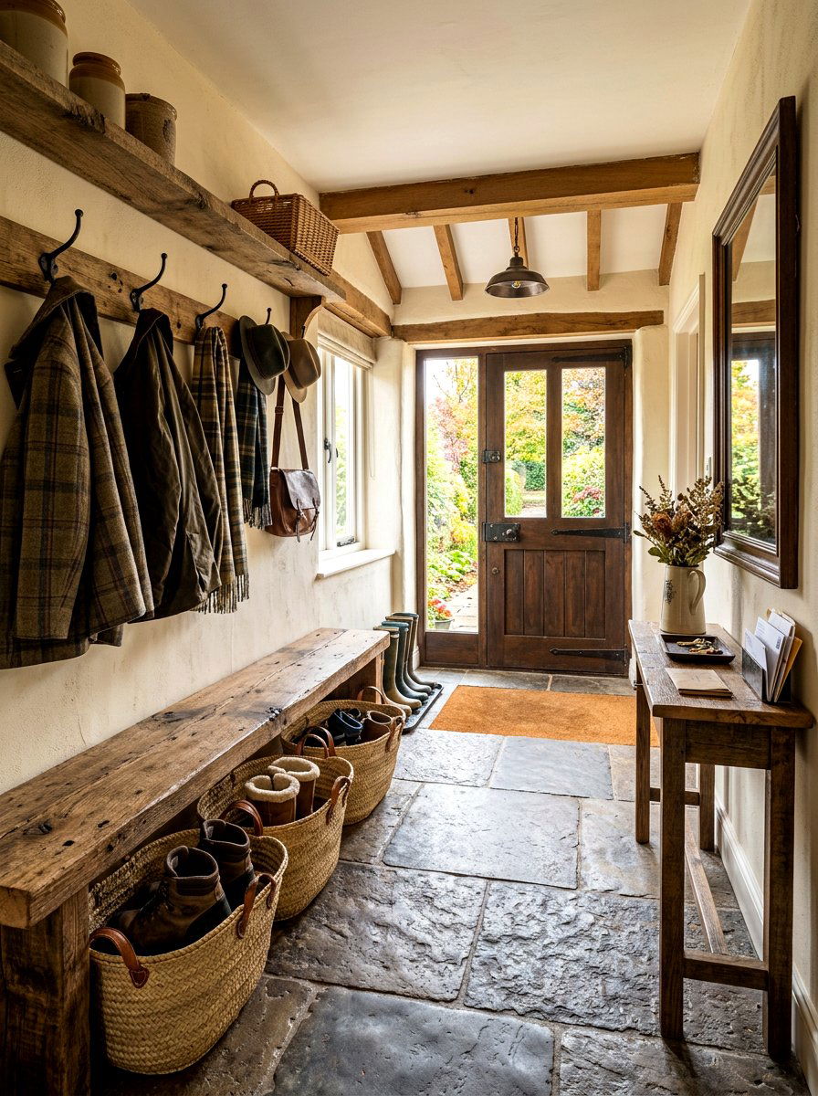 Rustic Mudroom Decor - 30 mudroom aesthetic ideas