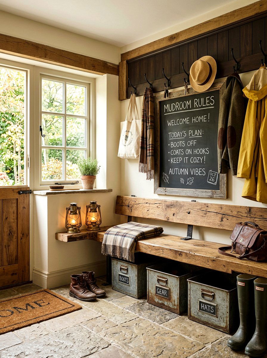 Rustic Mudroom - 30 home and garden makeover ideas