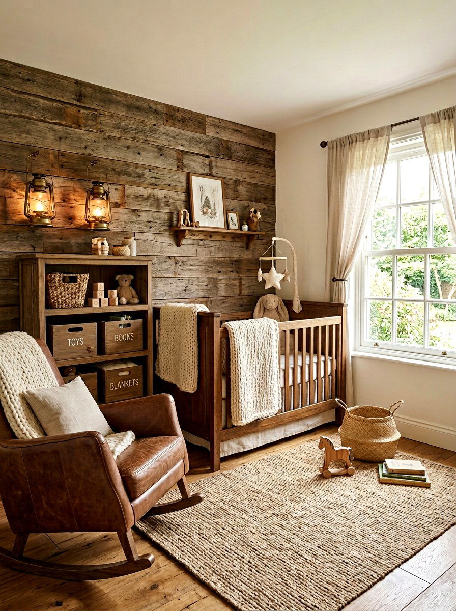 Rustic Neutral Nursery - 30 neutral nursery ideas
