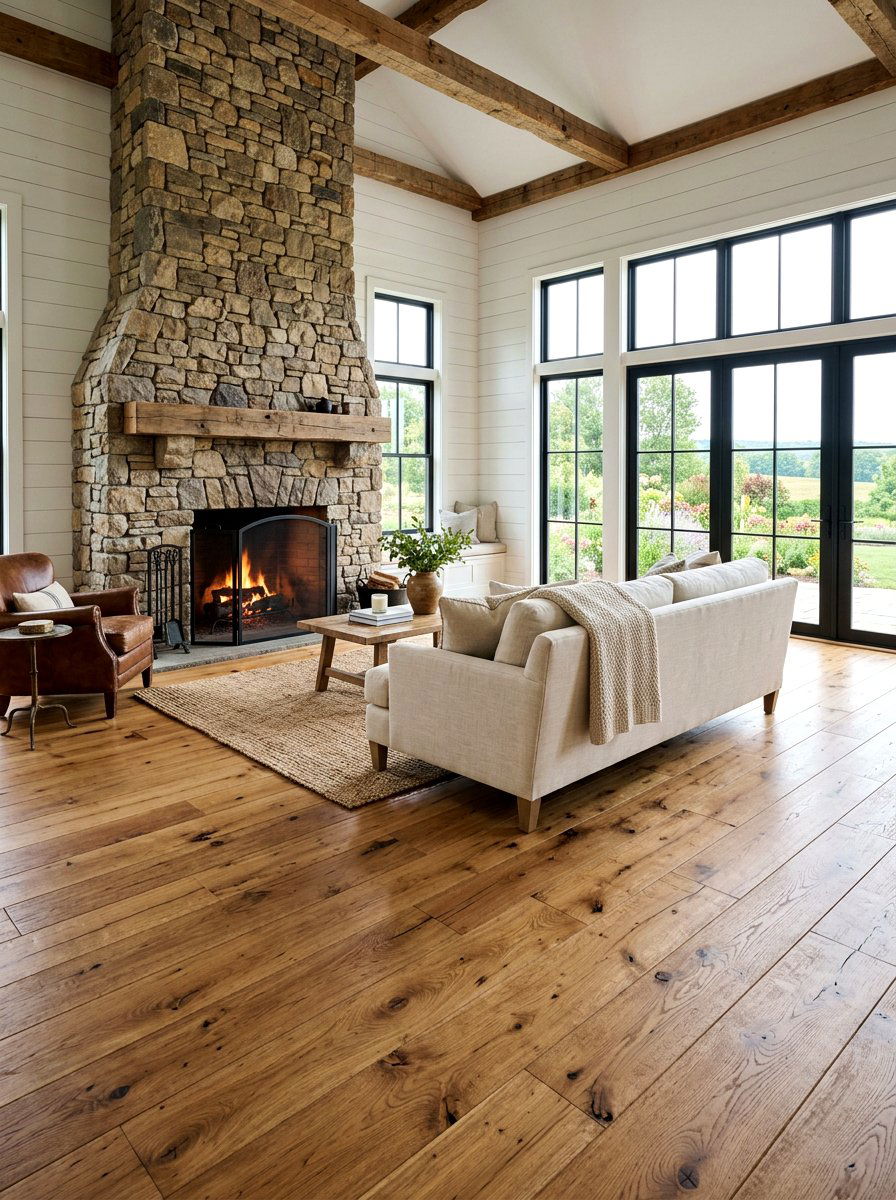 Rustic Oak Flooring - 30 English country living room ideas