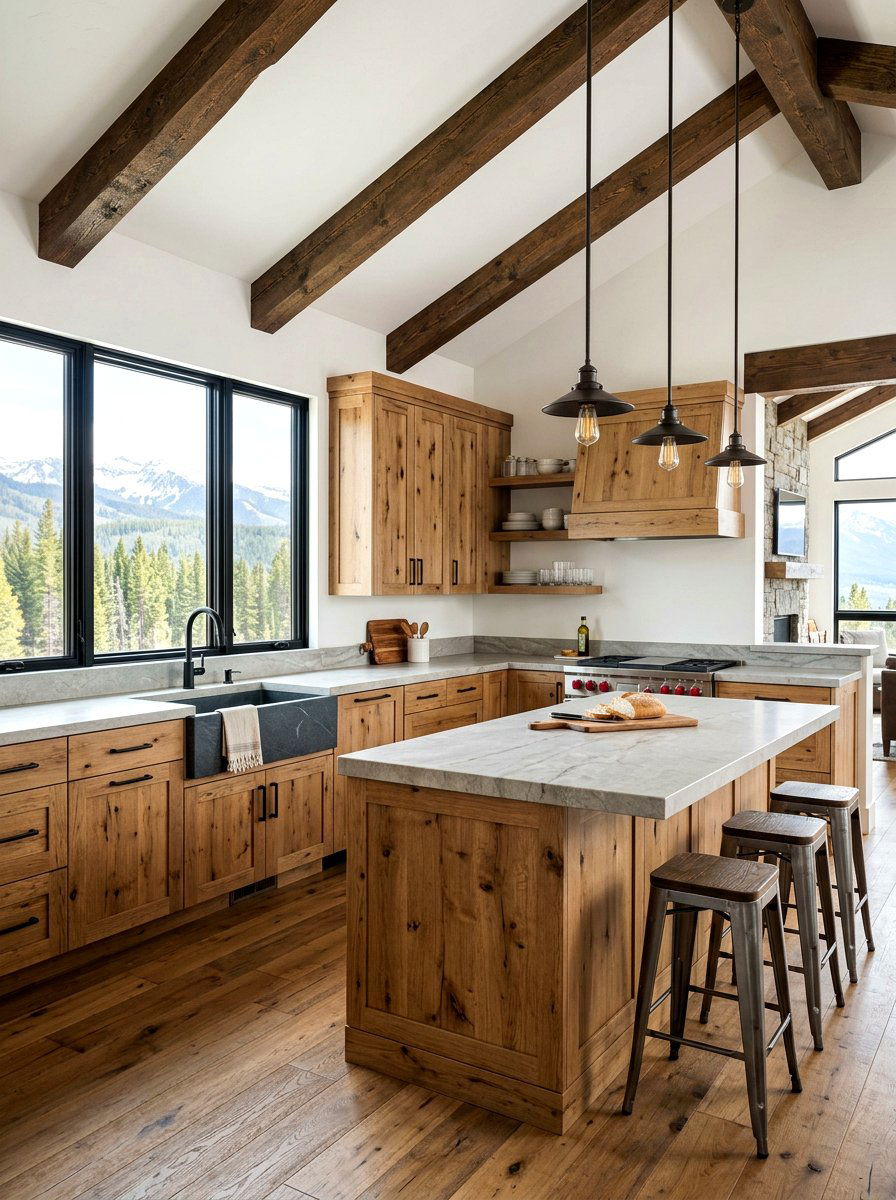 Rustic Oak Kitchen Cabinets - 30 kitchen cabinet ideas