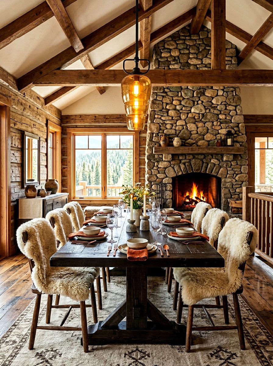 Rustic Open Dining Space - 30 open dining room ideas