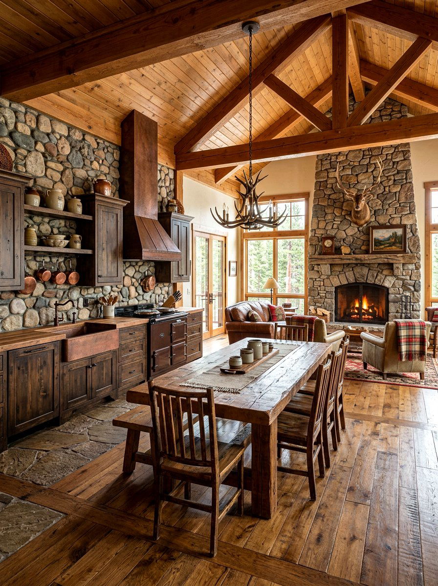 Rustic Open Kitchen - 30 open kitchen ideas