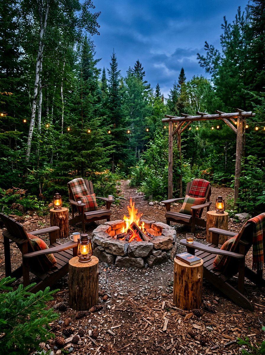 Rustic Outdoor Smores Pit - 30 s'mores station ideas