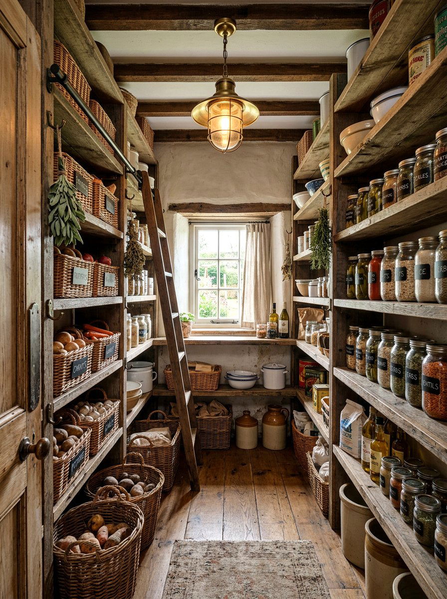 Rustic Pantry Room - 30 messy kitchen ideas