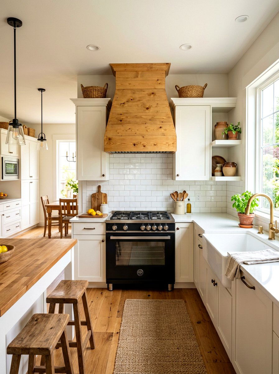 Rustic Pine Hood - 30 wood vent hood ideas