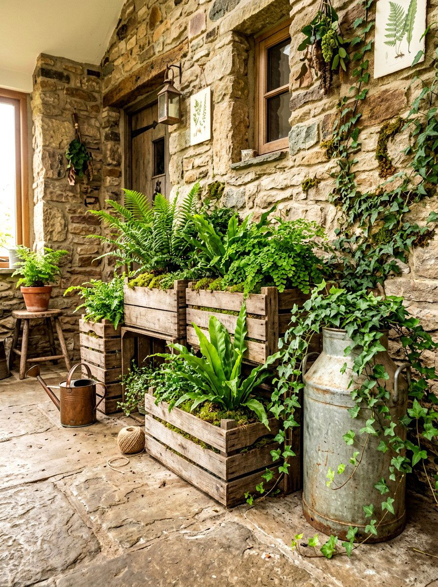 Rustic Plant Corner - 30 plant corner styling ideas