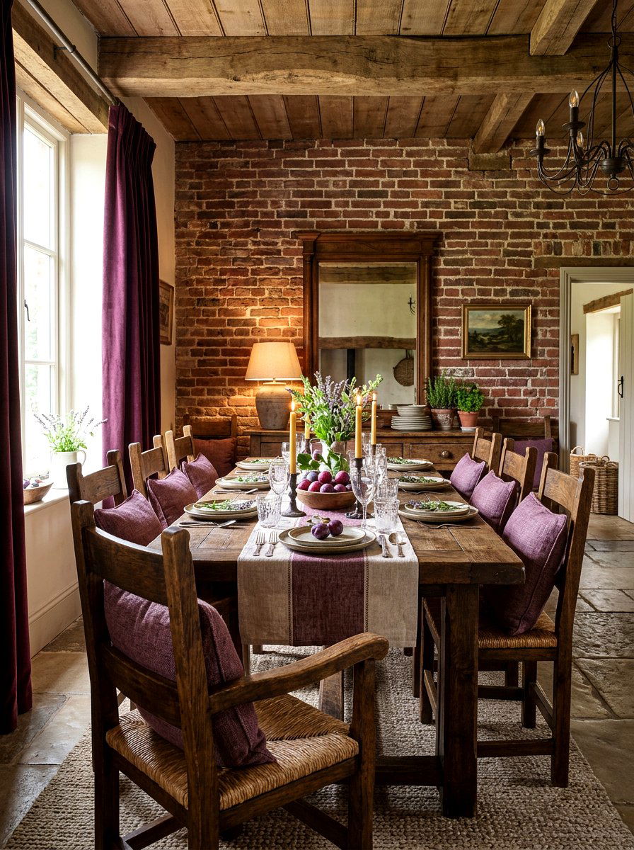Rustic Plum Dining Room - 30 plum dining room ideas
