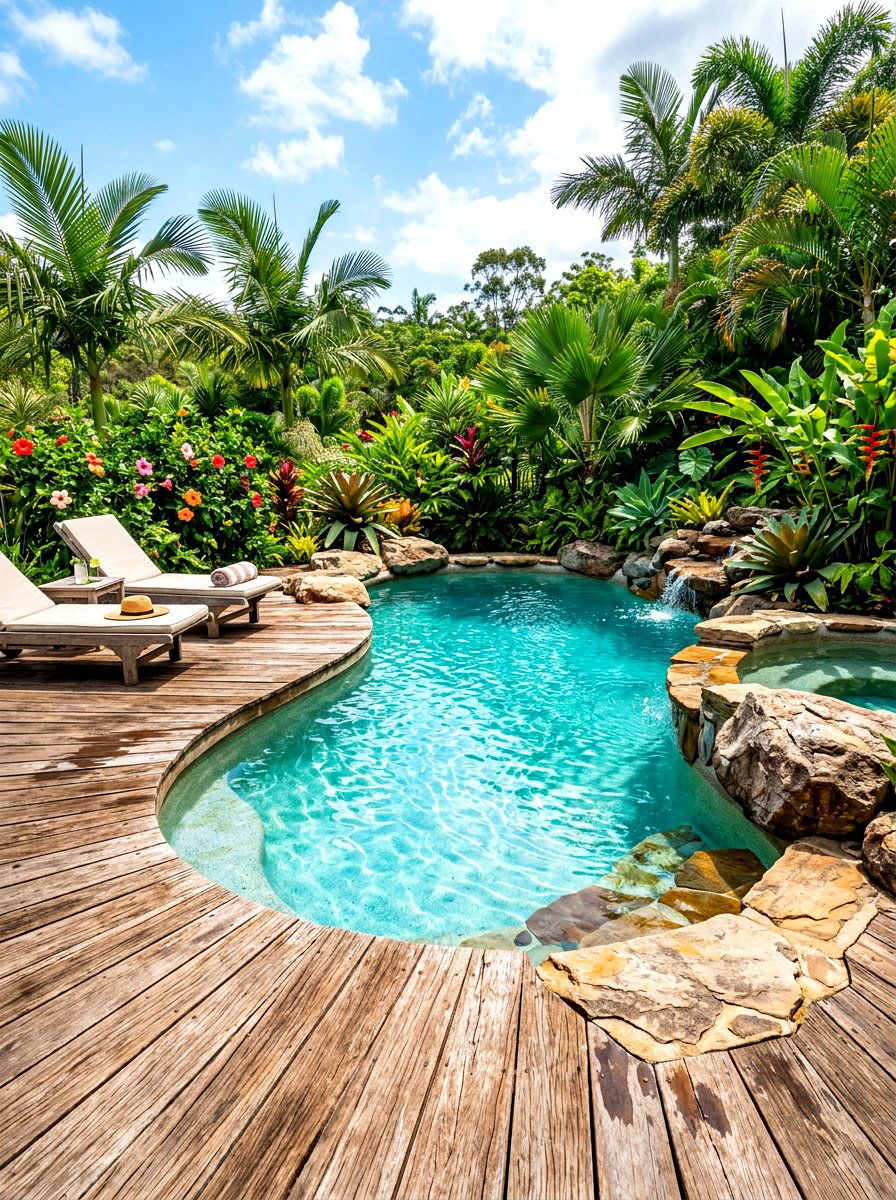 Rustic Pool Deck - 30 rustic deck ideas