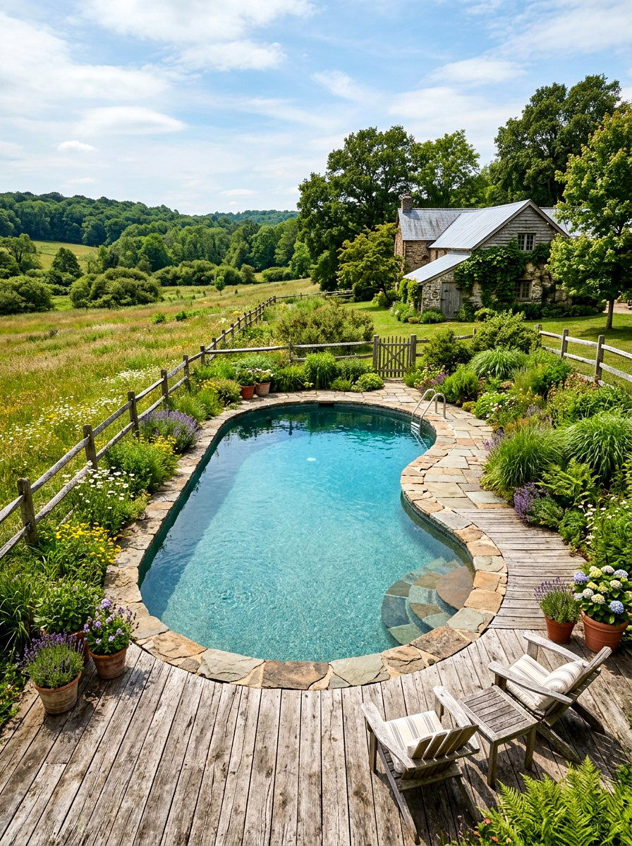Rustic Pool Design - 30 pool garden ideas