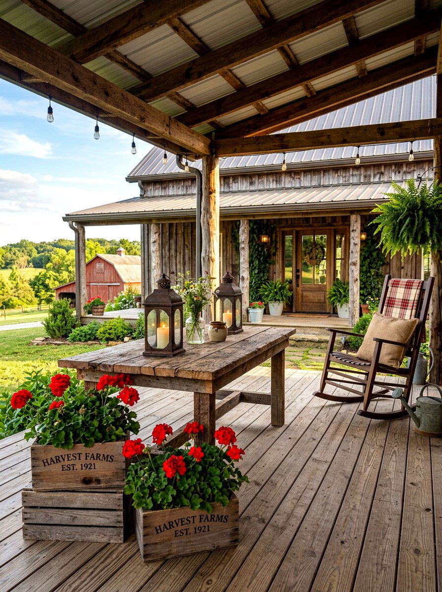Rustic Porch Decor - 30 July porch ideas aesthetic