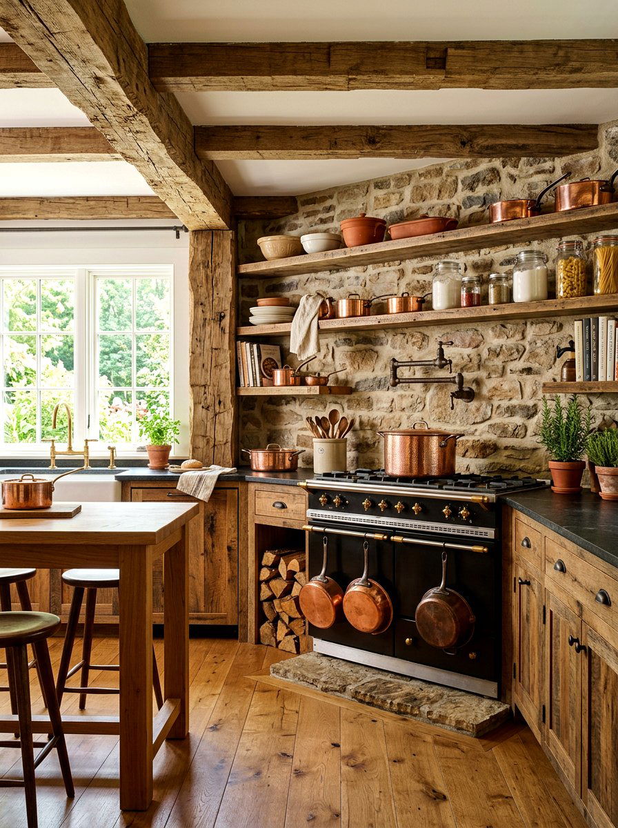 Rustic Pot Filler - 30 pot filler kitchen ideas