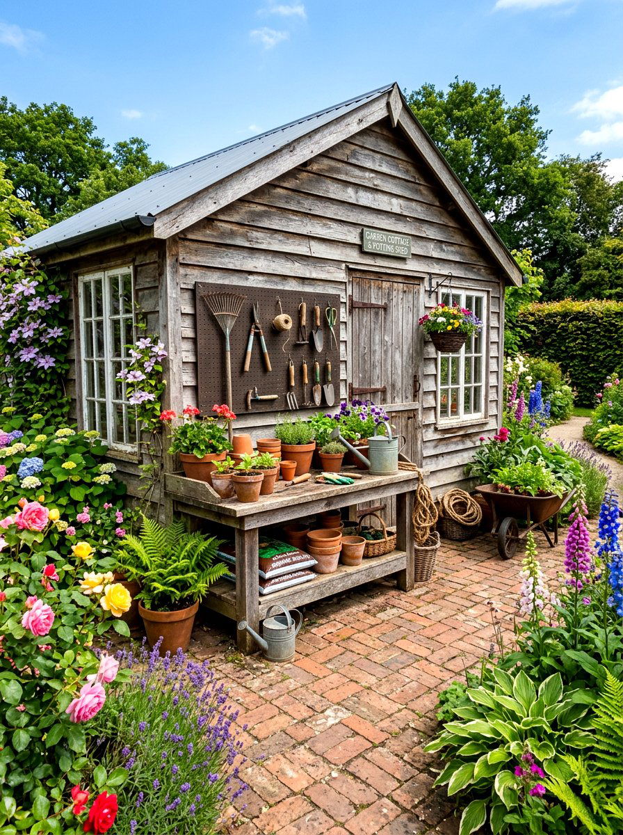 Rustic Potting Shed - 30 she shed ideas